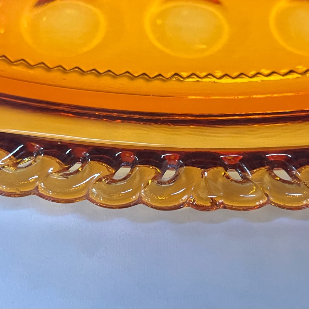 Vintage Indiana Amber glass small tray/dish - Picture 3 of 5